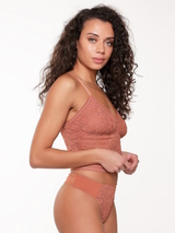 LingaDore Ginger Bread marron soutien-gorge sans armatures en dentelle