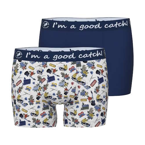Un poisson nommé Fred On Air bleu marine/print boxer
