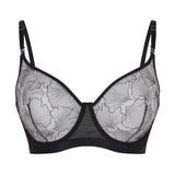 LingaDore Black Flower noir soutien-gorge sans forme