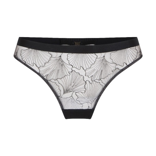LingaDore Black Flower noir culotte string