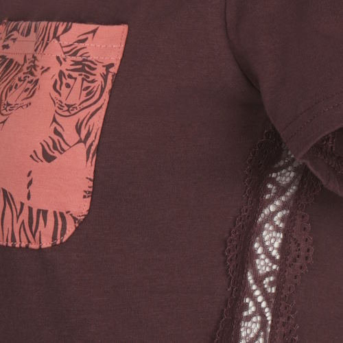 Charlie Choe Coeur sauvage marron chemise de nuit