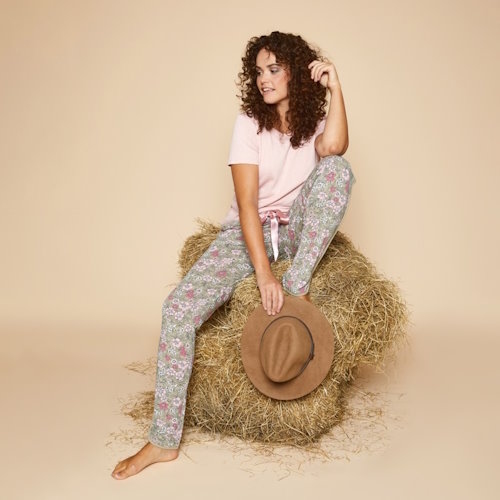 Charlie Choe Bonne chance vert/print pantalon de pyjama