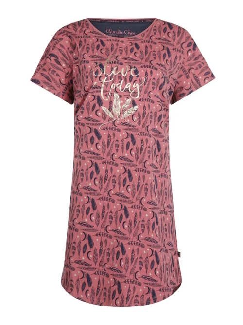 Charlie Choe Bonne chance rose chemise de nuit