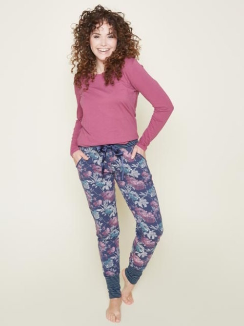 Charlie Choe Cold Days bleu/print pantalon de pyjama