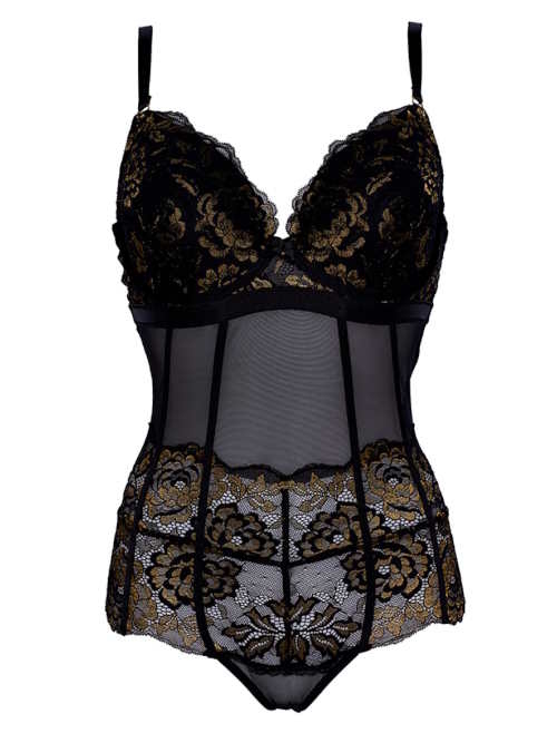 After Eden D-Cup & Up Tilde noir/or corselet