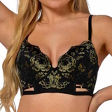 After Eden D-Cup & Up Tilde noir/or soutien-gorge rembourré