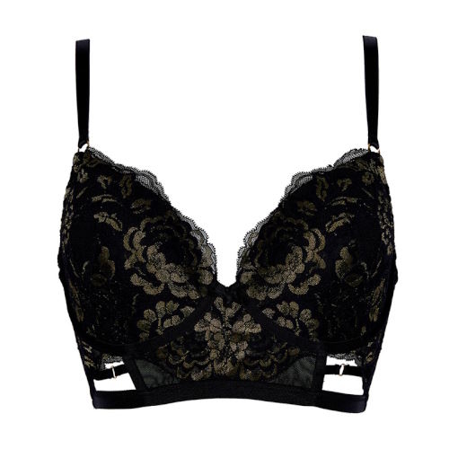 After Eden D-Cup & Up Tilde noir/or soutien-gorge rembourré