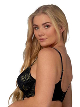 After Eden D-Cup & Up Tilde noir/or soutien-gorge rembourré
