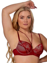 After Eden D-Cup & Up Tender rouge foncé soutien-gorge rembourré