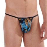 HOM Chico bleu/print string pour hommes