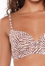 Plage de LingaDore  Crazy wild & fun  marron/print haut de bikini préformé