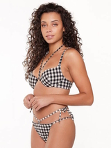Plage de LingaDore Square Print noir/blanc slip de bikini