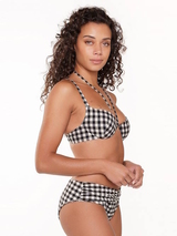 Plage de LingaDore Square Print noir/blanc slip de bikini