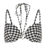 Plage de LingaDore Square Print noir/blanc haut de bikini préformé