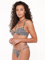 Plage de LingaDore Square Print noir/blanc haut de bikini préformé