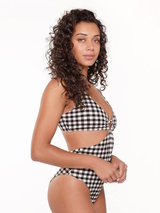 Plage de LingaDore Square Print noir/blanc maillot de bain
