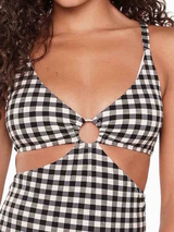 Plage de LingaDore Square Print noir/blanc maillot de bain