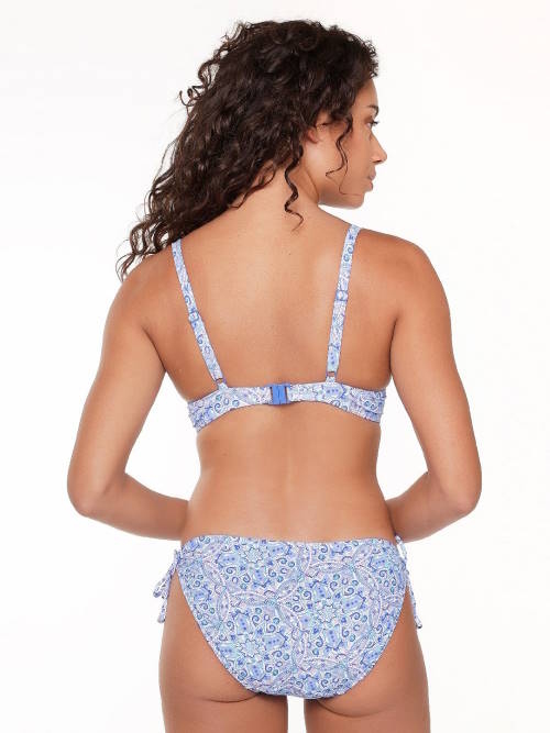 Plage de LingaDore  All About The Details bleu/print slip de bikini