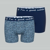 Un poisson nommé Fred Blue Blossom bleu marine/print boxer