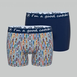 Un poisson nommé Fred Surf Boards bleu marine/print boxer
