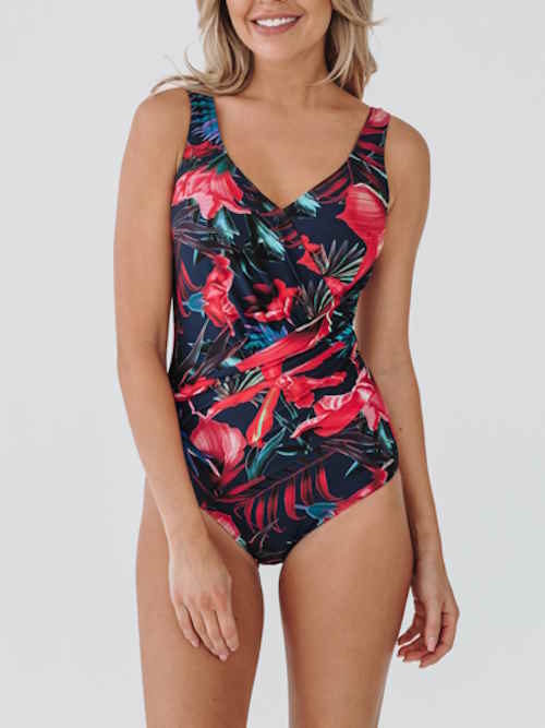 Bomain Lissabon bleu marine/print maillot de bain