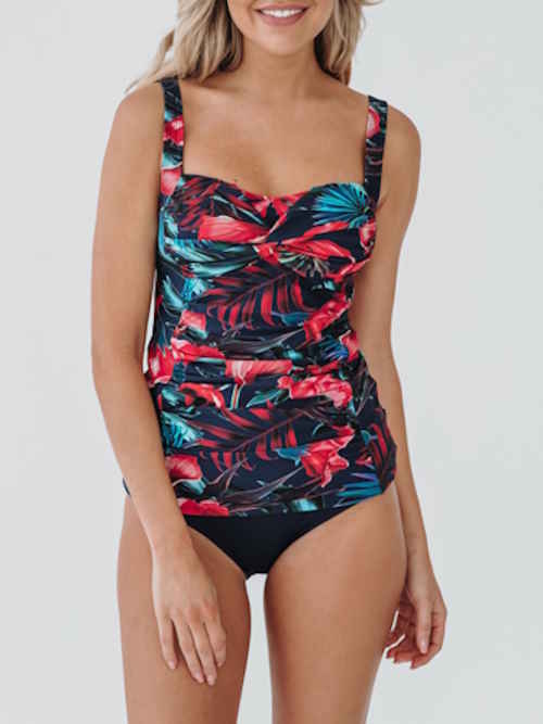 Bomain Lissabon bleu marine/print tankini set