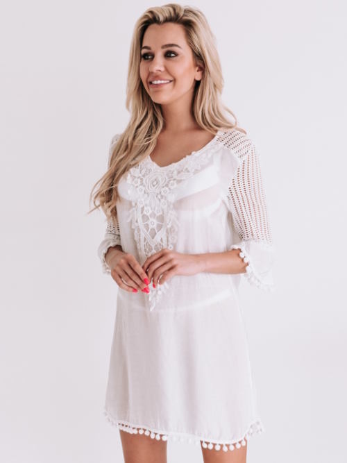 Bomain Santorini blanc cassé robe de plage