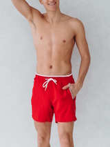 Bomain Basic rouge maillot de bain pour homme