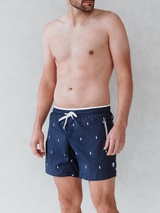 Bomain Basic bleu marine/blanc maillot de bain pour homme