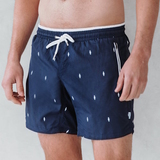 Bomain Basic bleu marine/blanc maillot de bain pour homme