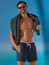 Bomain David bleu marine maillot de bain pour homme
