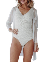 Bomain Cover Up blanc kimono