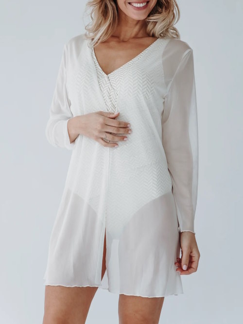 Bomain Cover Up blanc kimono