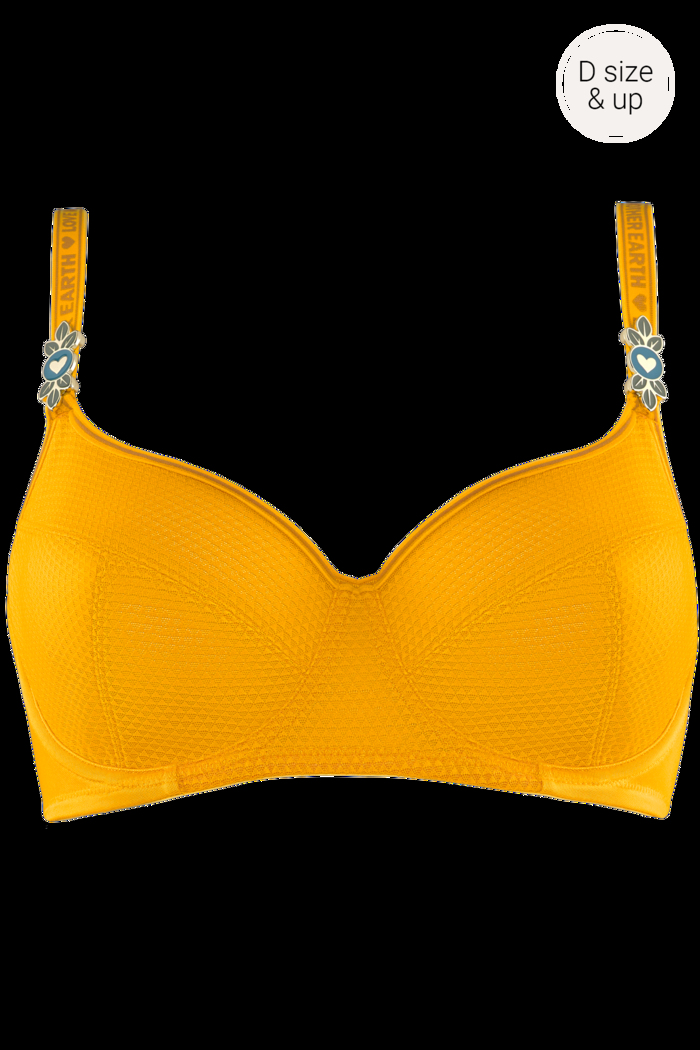 Marlies Dekkers Lady Leaf jaune ocre soutien-gorge sans forme