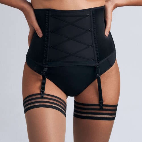 Marlies Dekkers Meringue noir jarretelles garter belt