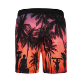 L'île Beach orange/print maillot de bain pour homme