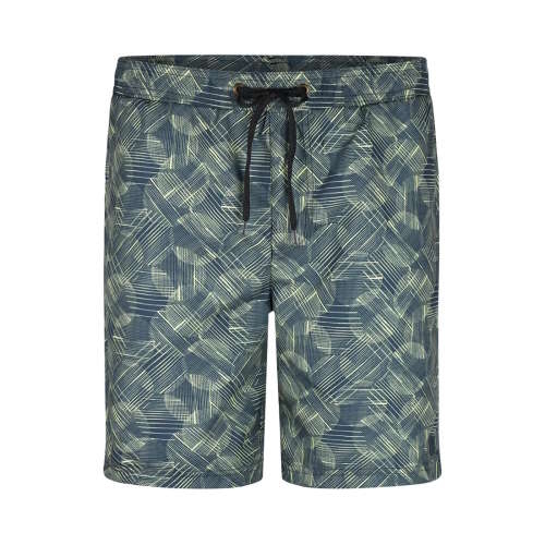 L'île Art vert/print maillot de bain pour homme