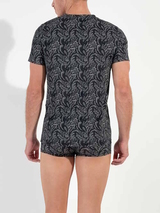 HOM Himeros noir/print shirt