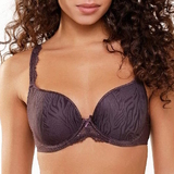 LingaDore Quotidien Uni Fit marron/print soutien-gorge rembourré