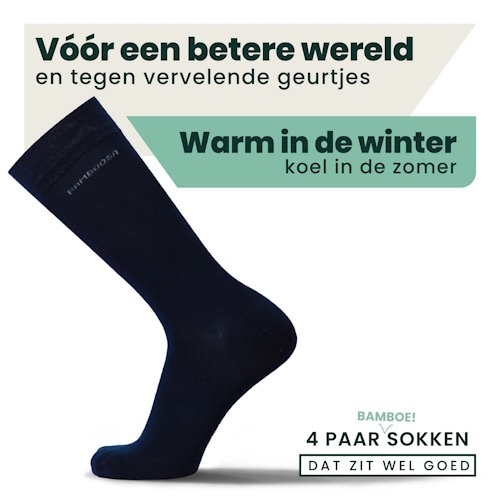 Bamboosa Jason bleu marine chaussettes