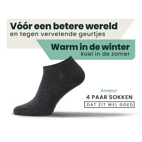 Bamboosa Jordan anthracite chaussettes d'entraînement