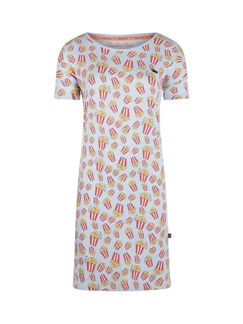 Charlie Choe Retro nights bleu/print chemise de nuit