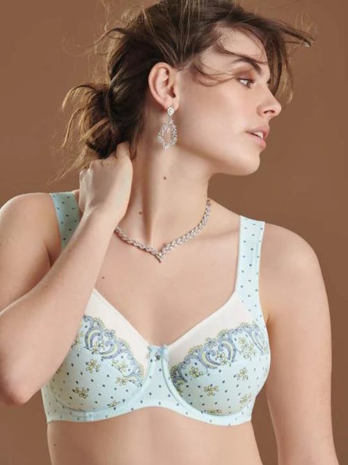 Anita Belvedere bleu/print soutien-gorge sans forme
