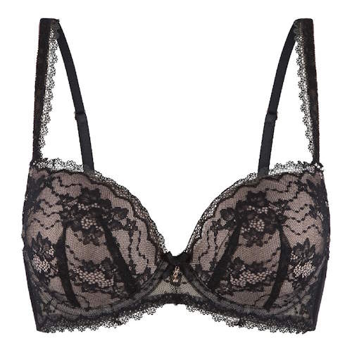 LingaDore Depths of black lingerie noir soutien-gorge push up