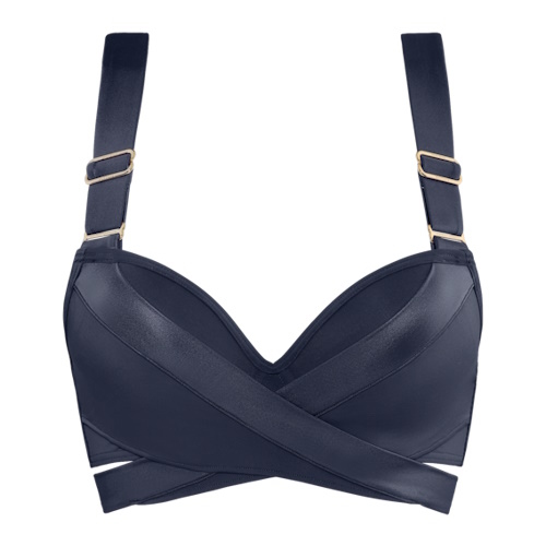 Maillots de bain Marlies Dekkers Cache Coeur gris bikinitop push up