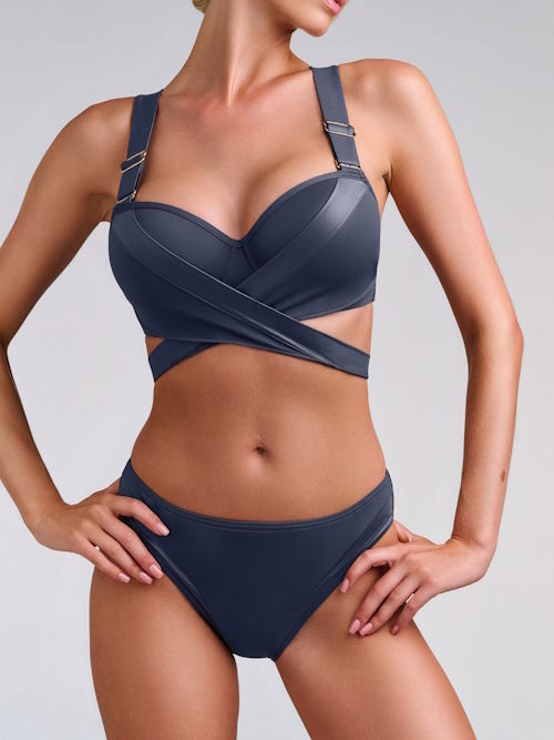 Maillots de bain Marlies Dekkers Cache Coeur gris haut de bikini préformé