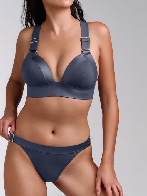 Maillots de bain Marlies Dekkers Cache Coeur gris haut de bikini préformé
