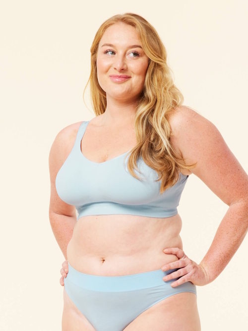 Sucre d'orge Basic baby bleu soutien-gorge sans armatures en dentelle