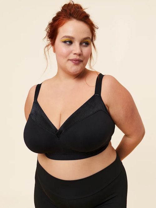 Sucre d'orge Posh noir soutien-gorge sans armatures en dentelle