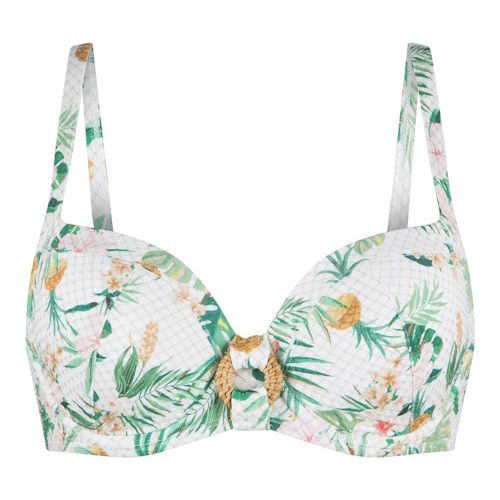 Plage de LingaDore Tropical Botanic blanc/print haut de bikini préformé
